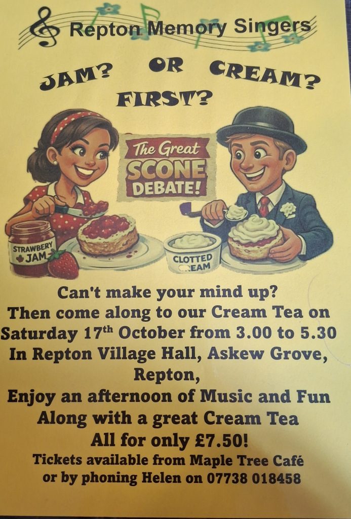 Repton Memory Singers Cream Tea poster
