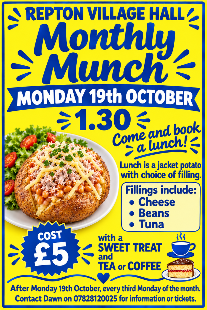 Repton Monthly Munch poster